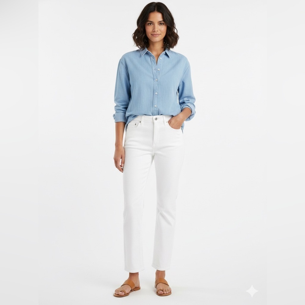 NWT Lauren Ralph Lauren High Rise Straight Ankle Jeans 33 waist / size 16